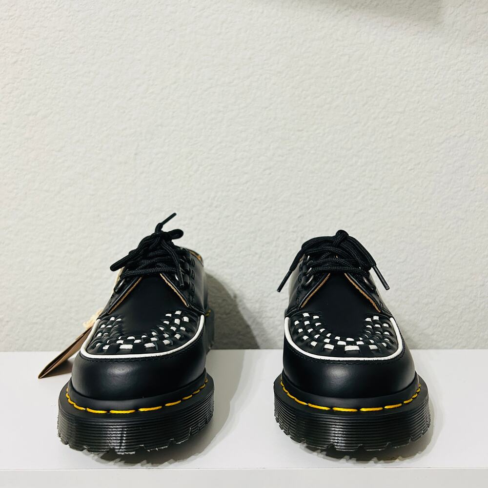 NEW Dr Martens Ramsey Creeper in Black White Rockabilly Size 7 Y2K Skater Punk - Picture 10 of 13